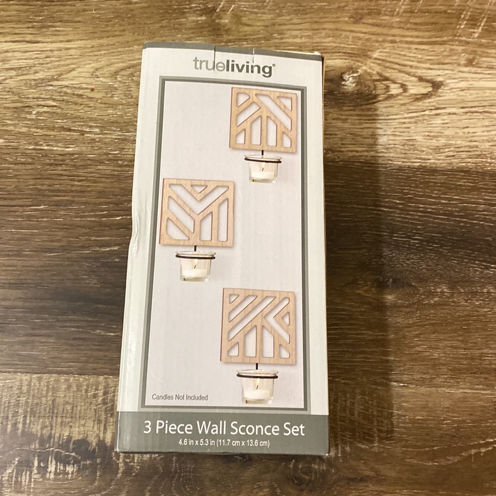 NWT 3 piece wall Sconce set